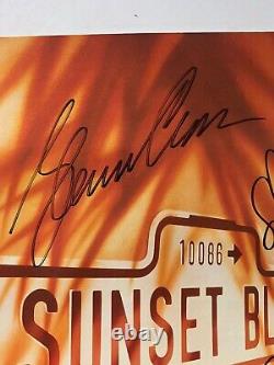 TWO Signed Opening Sunset Blvd Night Original LA Cast Window Cards Glenn Close