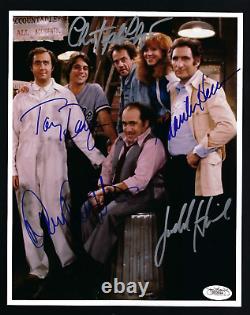 Taxi Cast signed 8x10 photo JSA Authenticated DeVito, Lloyd, Henner, Danza