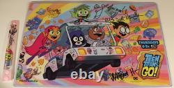 Teen Titans Go Cast Signed Poster SDCC 2016 Six Autographs Free Shipping