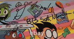 Teen Titans Go Cast Signed Poster SDCC 2016 Six Autographs Free Shipping