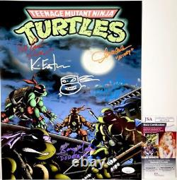 Teenage Mutant Ninja Turtles Cast Signed x5 11x14 Photo D Eastman TMNT JSA COA