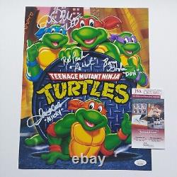 Teenage Mutant Ninja Turtles Cast signed 11x14 Photo TMNT JSA COA signed by 4