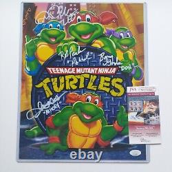 Teenage Mutant Ninja Turtles Cast signed 11x14 Photo TMNT JSA COA signed by 4