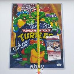 Teenage Mutant Ninja Turtles Cast signed 11x14 Photo TMNT JSA COA signed by 4