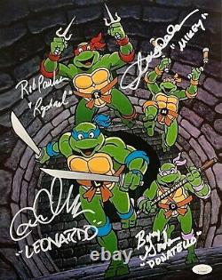 Teenage Mutant Ninja Turtles cast signed inscribed 11x14 photo JSA Witness TMNT