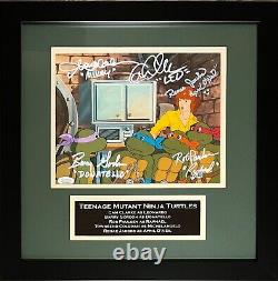 Teenage Mutant Ninja Turtles cast signed inscribed 8x10 frame photo JSA COA TMNT