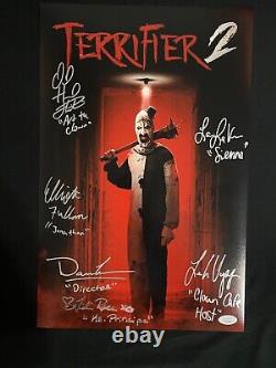 Terrifier 2 Cast signed 11x17 photo With JSA COA