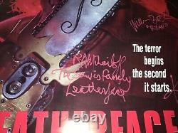 Texas Chainsaw Massacre 3 Cast Signed ORIGINAL 1-Sheet Horror Movie Poster + COA