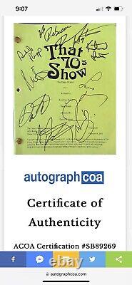 That's 70 Show. Original Cast Signed Script, Autograph C. O. A