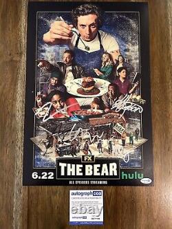 The Bear' Cast Signed 12x18 Photo Jeremy Allen White ACOA FX Hulu