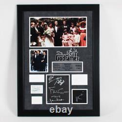 The Godfather Cast Signed Photo Display (9) Marlon Brando, Al Pacino, etc