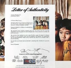 The Goonies cast signed 11x14 photo PSA/DNA COA LOA Sean Astin, Ke Quan, Feldman