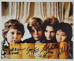 The Goonies cast signed 8x10 photo Jeff Cohen Astin Feldman KeQuan Beckett BAS