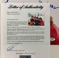 The Goonies cast signed 8x10 photo PSA COA LOA Jeff Cohen Astin Feldman Ke Quan