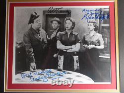 The Honeymooners Rare Cast Signed By 3 Autographed Display With Coa