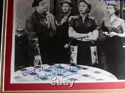 The Honeymooners Rare Cast Signed By 3 Autographed Display With Coa