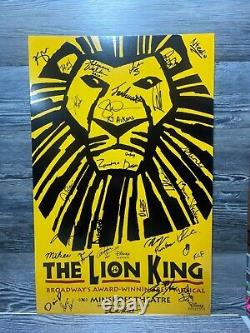The Lion King, Minskoff Theatre, Cast Signed, Broadway Window Card/poster