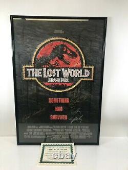 The Lost World Jurassic Park Movie Poster Autographed By Cast with COA Framed