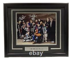 The Mighty Ducks (6) Cast Signed Framed 11x14 Photo BAS ITP