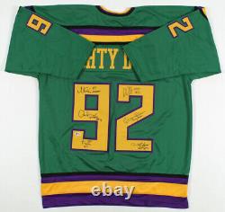 The Mighty Ducks 90s Disney Movie Cast SIGNED Hockey Jersey Collectible XL + COA