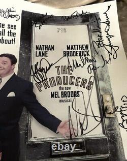 The Producers complete original cast signed broadway poster card lane broderick