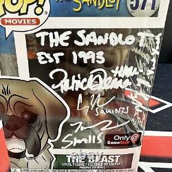 The Sandlot Cast Autographed The Beast Funko Pop Beckett COA