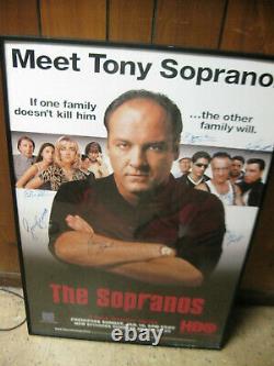 The Sopranos Autographed Poster Cast Signed Gandolfini Falco Sirico and More