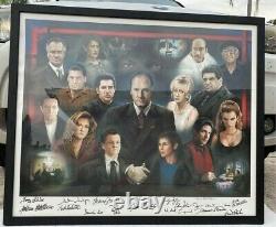 The Sopranos CAST SIGNED LE 305/500 31X37 Framed Canvas