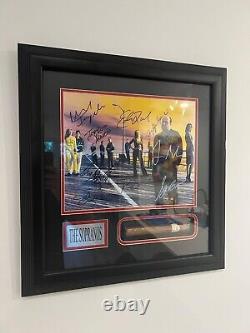 The Sopranos Cast Autographed 20 X 21 Framed Photo with Cigar