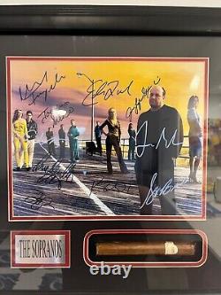 The Sopranos Cast Autographed 20 X 21 Framed Photo with Cigar