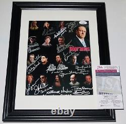 The Sopranos Cast Signed 8x10 Photo (framed & Matted) Jsa! 14 Autographs