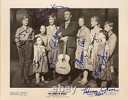 The Sound Of Music Cast Signed Photo By 8 including Julie Andrews with COA RARE