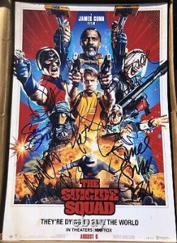 The Suicide Squad 12x cast signed Poster 12x18