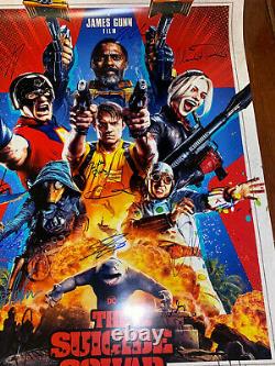 The Suicide Squad Movie Poster CAST SIGNED Premiere John Cena Margot Robbie 2021