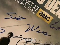 The Walking Dead Cast Signed x9 Framed Photo with JSA COA Reedus, Gurira, Wilson+