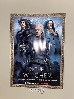 The Witcher Cast Signed Poster Henry Cavill 27x40 WithCOA RARE