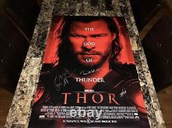 Thor Stan Lee Chris Hemsworth Tom Hiddleston Cast Signed 1-Sheet Movie Poster +