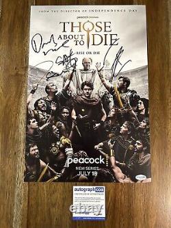 Those About To Die' Cast Signed 12x18 Photo'Iwan Rheon' +3 ACOA