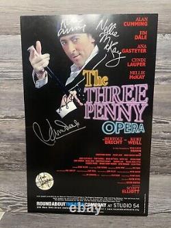 Three Penny Opera, Cast Signed Broadway Window Card