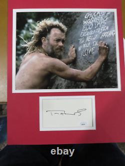 Tom Hanks Cast away Authentic Signed 11x14 display JSA COA