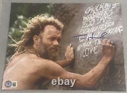 Tom Hanks Signed 8X10 Cast Away Photo Auto Autographed Beckett BAS COA