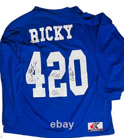 Trailer Park Boys Cast Signed Ricky 420 Hockey Jersey Coa (5 Autos, Mr. Lahey +)