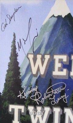 Twin Peaks Canvas 9 Cast Signed Coa David Lynch Kyle Maclachlan Goaz Robertson