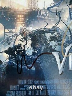 VENOM Autographed Auto Signed X3 Cast Photo 12x18 TOM HARDY MARVEL PSA/DNA LOA