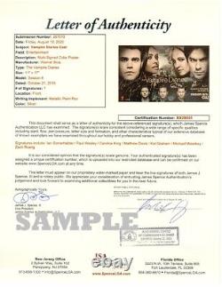 Vampire Diaries Cast Signed Autographed 11X17 Photo Somerhalde Wesley JSA LOA