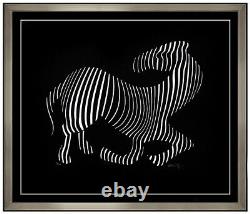 Victor Vasarely Original Zebra Cast Relief Sculpture Large Signed Animal Artwork