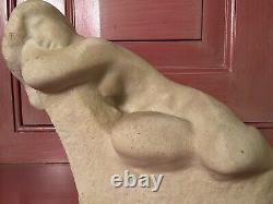 Vincent Glinsky Reclining Nude 11 Hand Cast White Foundry Stone Sculpture