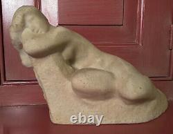 Vincent Glinsky Reclining Nude 11 Hand Cast White Foundry Stone Sculpture