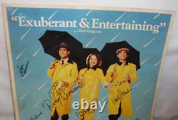 Vintage 1986 Theater Window Card Singin' In The Rain Cast Signed
