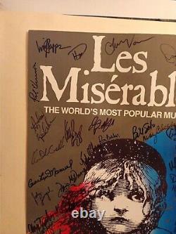Vintage 1990 CMOL Les Miserables Original Broadway Cast Signed Poster Card